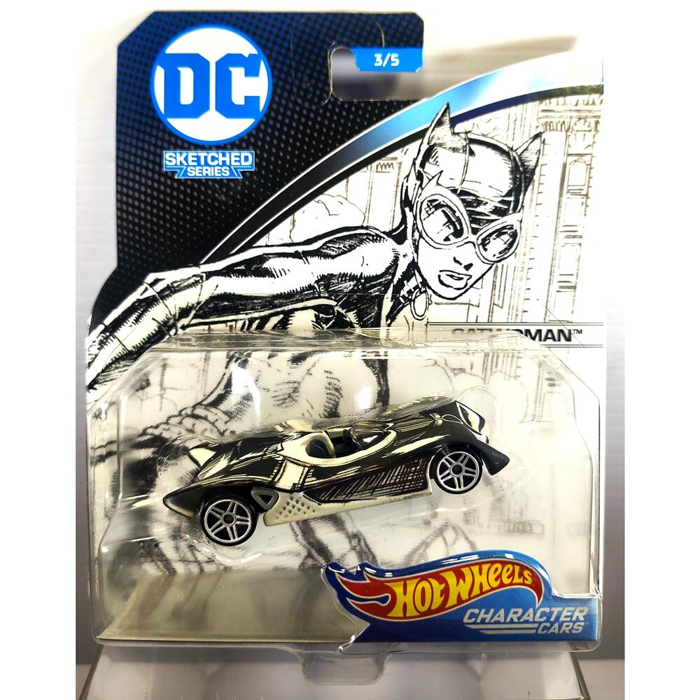 Hot Wheels Character Cars DC Sketched Series CATWOMAN, New, See Pics/Descr.